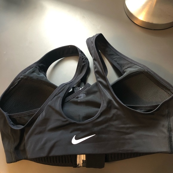 Ladies Nike Dri-Fit front open sports bra size small black New - Picture 4 of 6